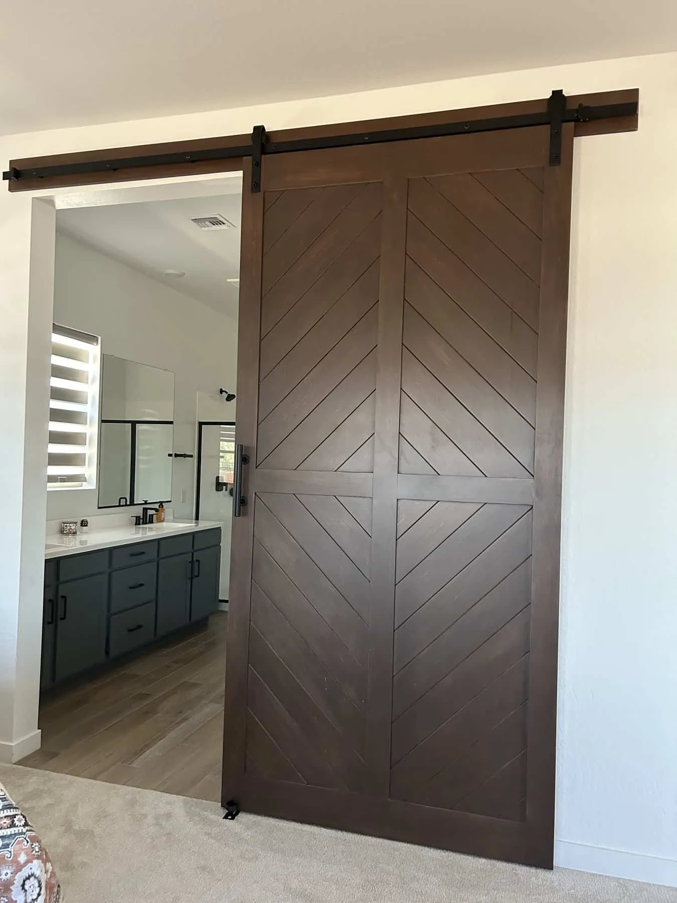 Four Panel Diagonal Plank barn door